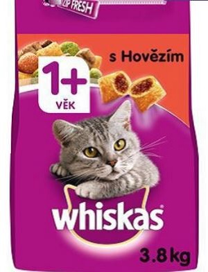 غذای خشک گربه ویسکاس با طعم گوشت گاو Whiskas Adult with Beef